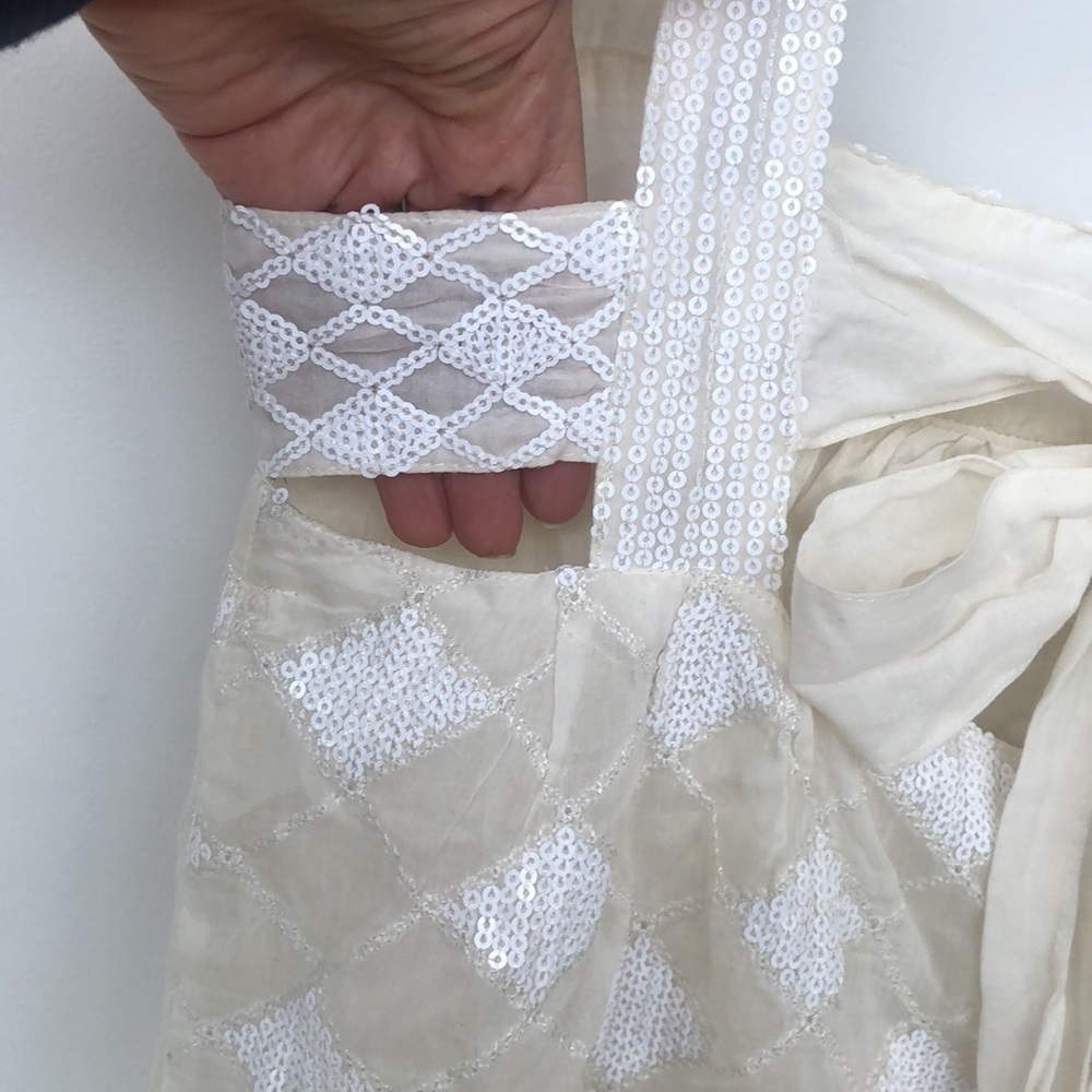 Gold Hawk Silk Sequined Top - Picture 7 of 13